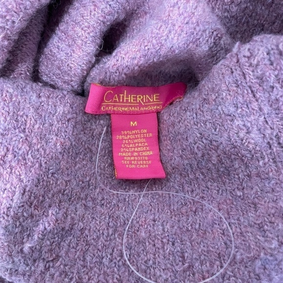 Catherine Malandrino Cozy Eyelash Knit Turtleneck Sweater Lavender - Picture 4 of 5